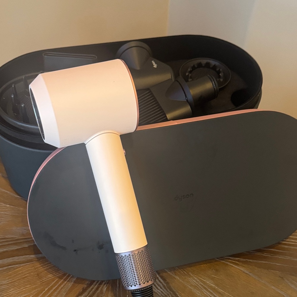 Dyson Pink and White Hair Dryer SuperSonic